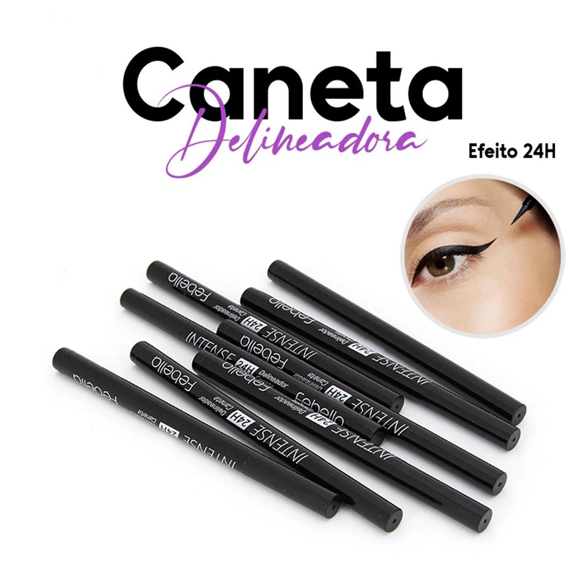Caneta Delineadora Intense Líquida à Prova d'Água 24 Horas - Febella Makeup - Tartaruga Shop