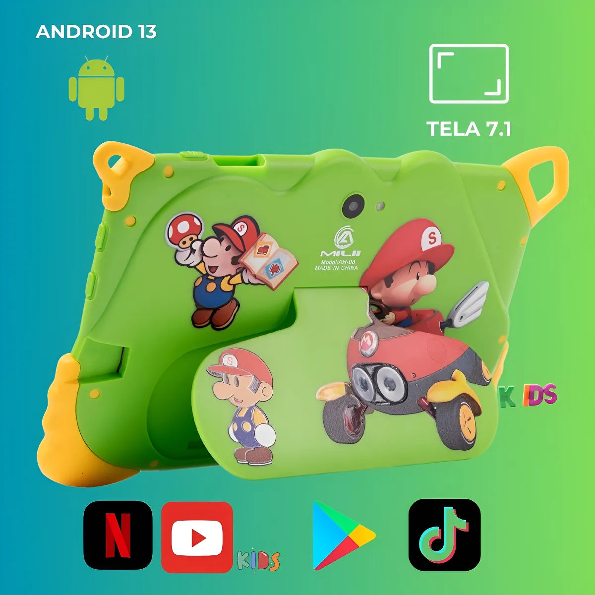 Tablet Infantil Jogos Youtube Kids 8gb De Ram 256gb Android - Tartaruga Shop