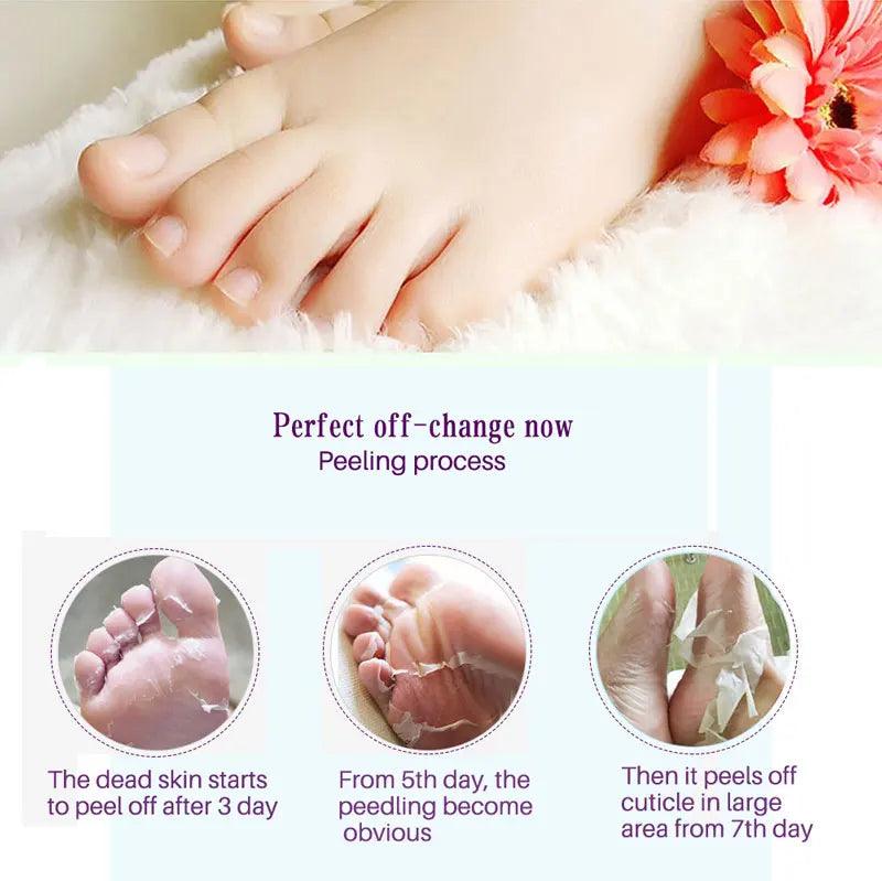 Exfoliating Foot Mask Spa Pedicure Socks Remove Dead Skin Whitening Feet Peeling Anti-Cracked Foot Skin Care - Tartaruga Shop