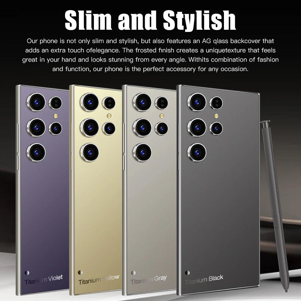 S24Ultra Smartphone 5G 7.3" Full Screen 7800mAh Snapdragon 8 gen3 Camera 108MP - Tartaruga Shop