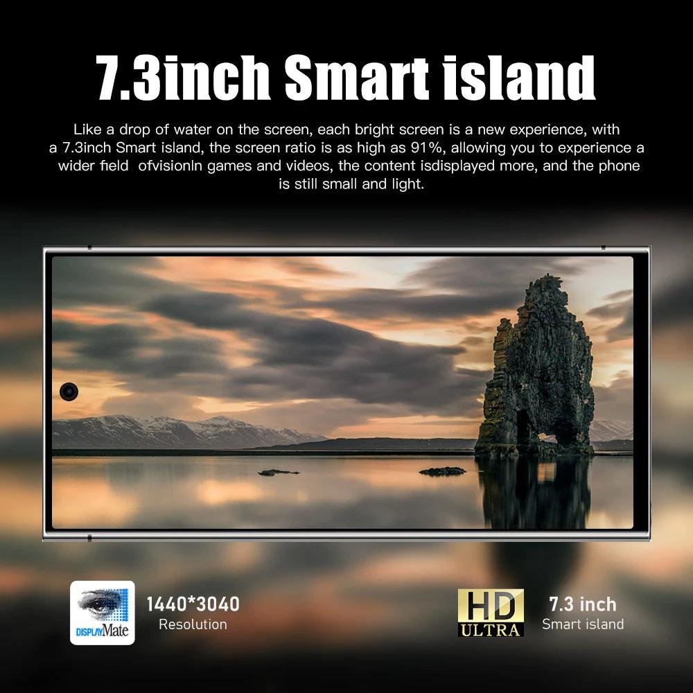 S24Ultra Smartphone 5G 7.3" Full Screen 7800mAh Snapdragon 8 gen3 Camera 108MP - Tartaruga Shop