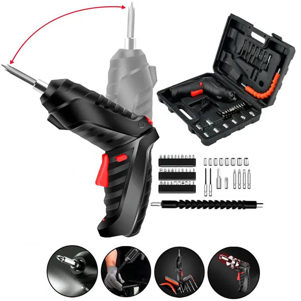 kit Parafusadeira/furadeira 48 Pçs À Bateria Carregador Usb (Dupla posição) Oferta especial - Tartaruga Shop