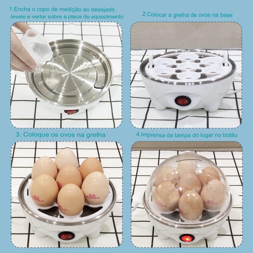 Cozedor De Ovos Portátil Elétrico a Vapor 110v - Tartaruga Shop