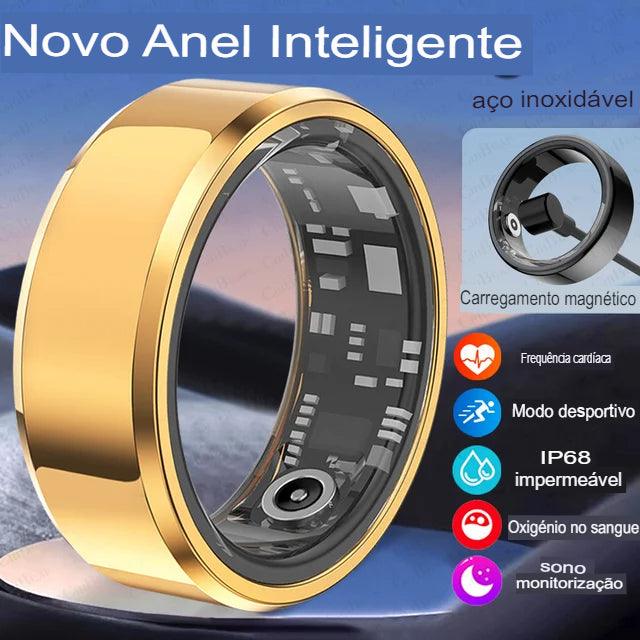 Anel inteligente Para Homem e Mulher, Frenquencia Cardiaca, Sangue, Oxigenio, Sono, Monitor de Saude, Esporte, Fitness. - Tartaruga Shop