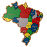 Mapa do Brasil Quebra-Cabeça Educativo - Tartaruga Shop