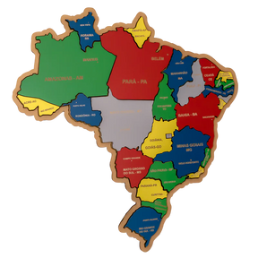 Mapa do Brasil Quebra-Cabeça Educativo - Tartaruga Shop