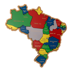 Mapa do Brasil Quebra-Cabeça Educativo - Tartaruga Shop