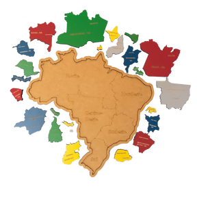 Mapa do Brasil Quebra-Cabeça Educativo - Tartaruga Shop