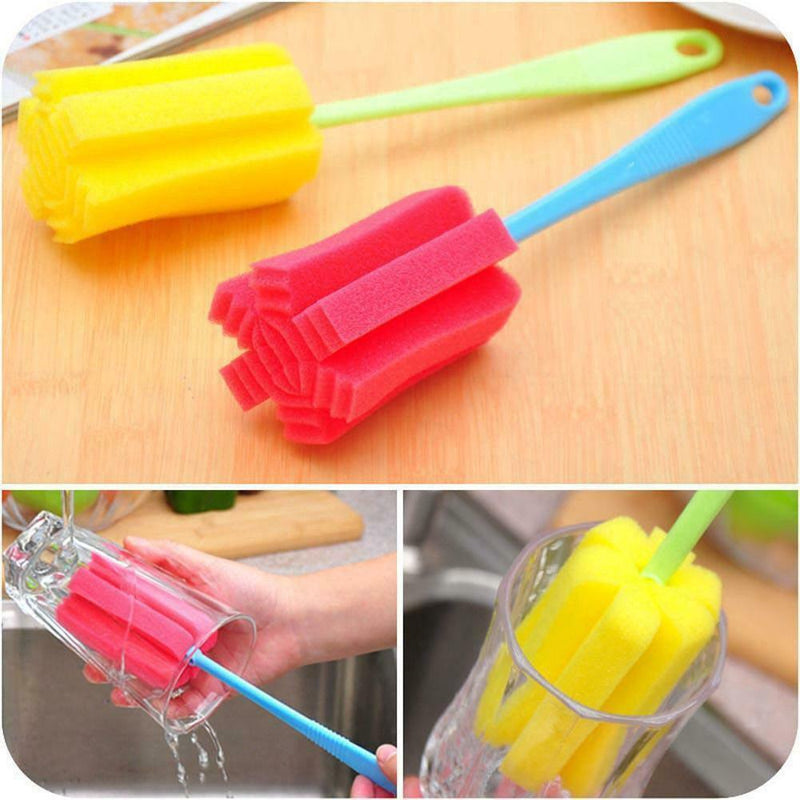 Escova com Esponja Macia para Limpeza de Copos - Tartaruga Shop