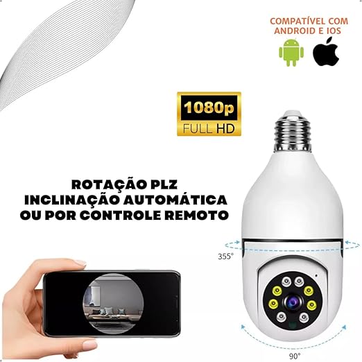 Câmera De Segurança Full Hd Visão Noturna Na Tomada - Tartaruga Shop