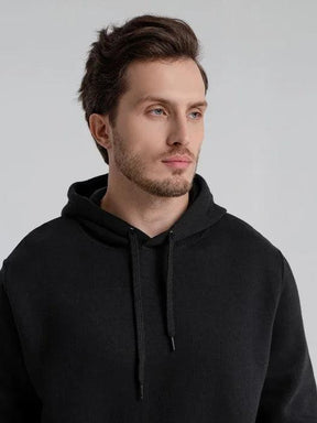 Moletom Masculino Preto Com Capuz Blusa de Frio Adulto Inverno Promoção - Tartaruga Shop