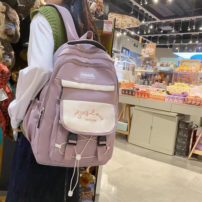 Bolsa escolar Impermeável Casual Feminina Moda Coreana - Tartaruga Shop