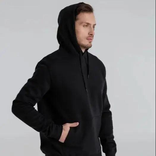 Moletom Masculino Preto Com Capuz Blusa de Frio Adulto Inverno Promoção - Tartaruga Shop