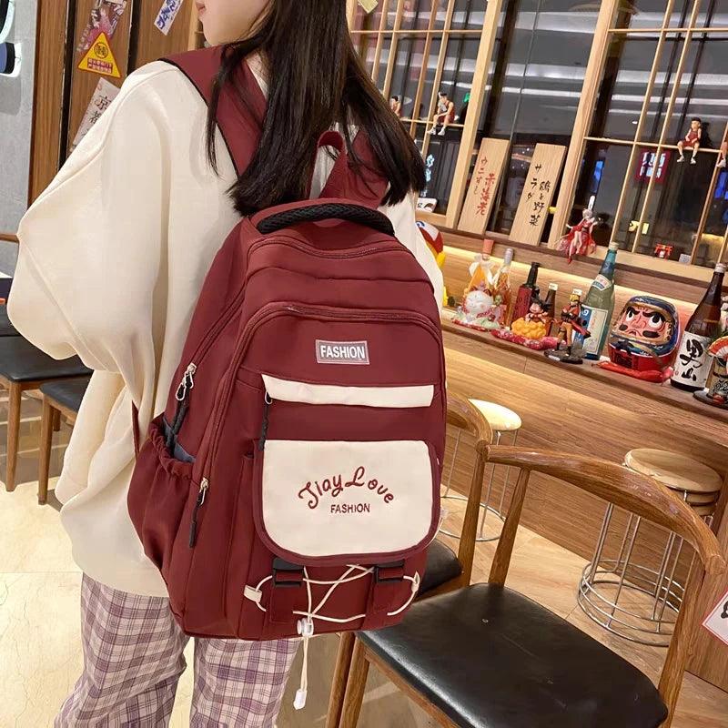 Bolsa escolar Impermeável Casual Feminina Moda Coreana - Tartaruga Shop