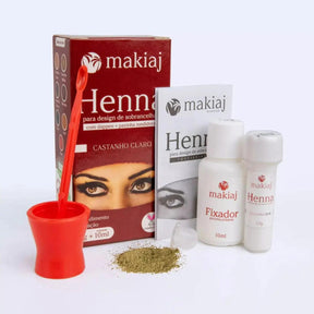 Henna Pó para Design de Sobrancelhas com Fixador - Makiaj - Tartaruga Shop