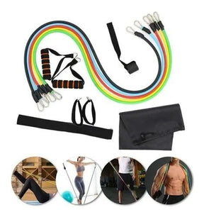 Kit 11 Elasticos Funcionais para Treino e Exercicios. - Tartaruga Shop