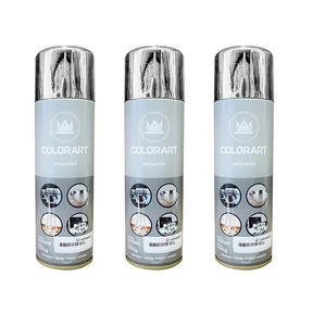 Spray Cromado Automotiva Alta Temperatura Carro Moto Roda 300ml