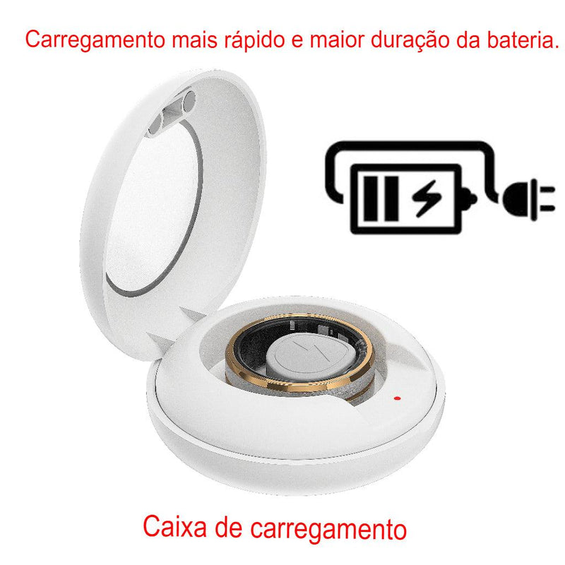 Anel inteligente Para Homem e Mulher, Frenquencia Cardiaca, Sangue, Oxigenio, Sono, Monitor de Saude, Esporte, Fitness. - Tartaruga Shop
