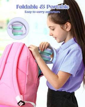 Seenda Bluetooth Wireless Headphones for Kids Boys Girls iPad Tablet School Airplane Over Ear LED Wired Headset with Mic - Tartaruga Shop