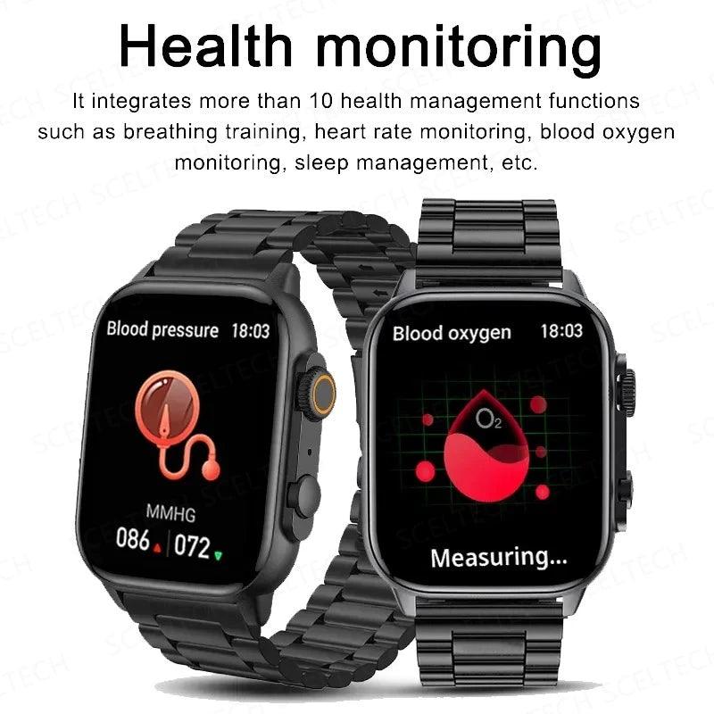 Relogio Inteligente 9 Ultra Masculino e Feminino Amoled, Frenquencia Cardiaca, Pressão Arterial, NFC, A Prova de Agua. - Tartaruga Shop
