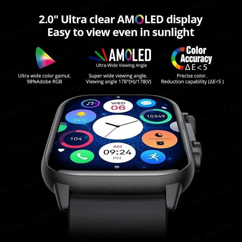 Relogio Inteligente 9 Ultra Masculino e Feminino Amoled, Frenquencia Cardiaca, Pressão Arterial, NFC, A Prova de Agua. - Tartaruga Shop