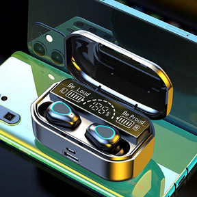 Fone TWS Sem Fio Bluetooth A Prova de Agua Estereo Com Redução de Ruido - Tartaruga Shop