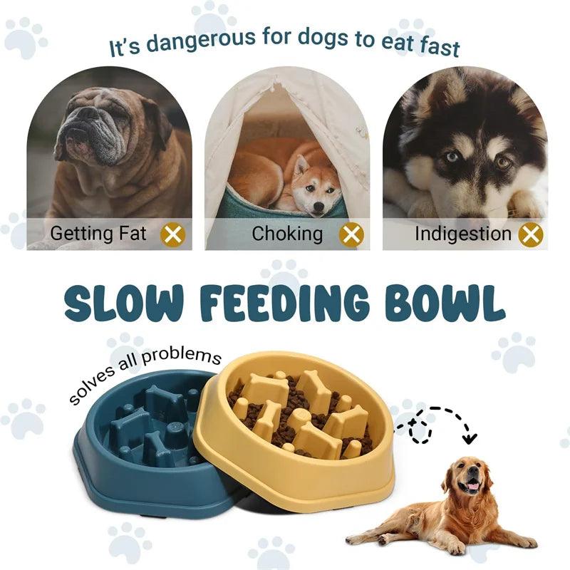 Tigela de comida anti-asfixia para cães, Alimentadores lentos para cães, Alimentador para animais de estimação dieta saudável - Tartaruga Shop