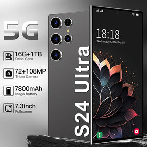 S24Ultra Smartphone 5G 7.3" Full Screen 7800mAh Snapdragon 8 gen3 Camera 108MP - Tartaruga Shop