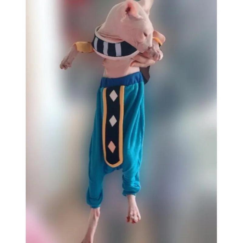 Roupas de Gato Sem Pêlos Dragon Ball Deus da Destruição Beerus - Tartaruga Shop