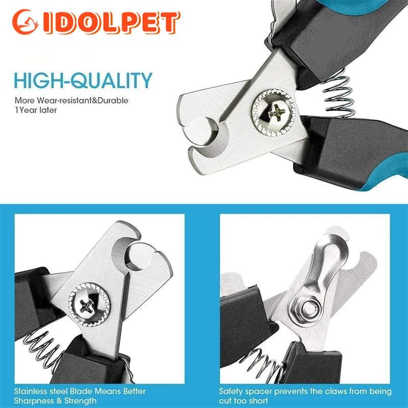 Cortador de Unhas Profissional Para Pet com Trava de Segurança, Tesoura de Aço Inoxidável, Gato e Cão Garra Cuidados - Tartaruga Shop