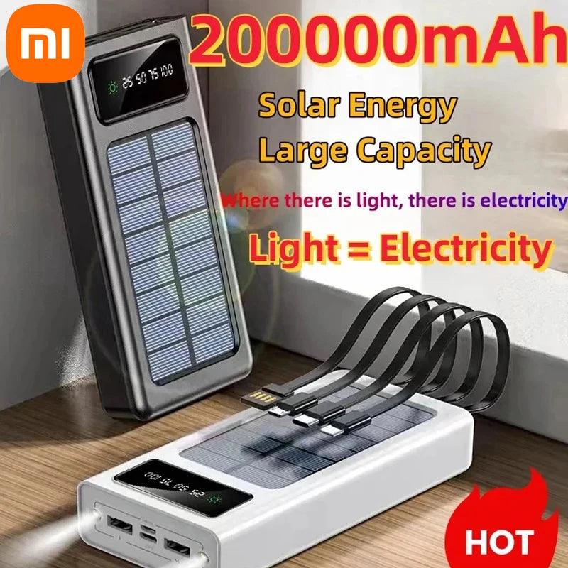 Carregador Portatil Xiaomi 20.000mAh Ultra Capacidade Carregamento Solar - Tartaruga Shop