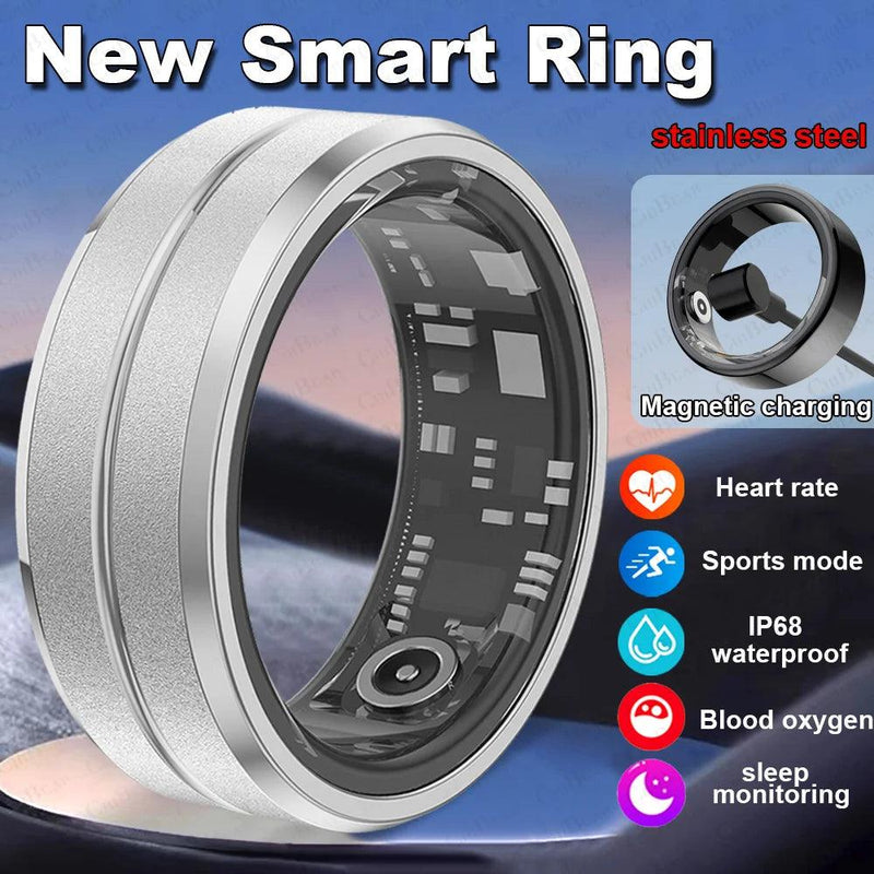 Anel inteligente Para Homem e Mulher, Frenquencia Cardiaca, Sangue, Oxigenio, Sono, Monitor de Saude, Esporte, Fitness. - Tartaruga Shop