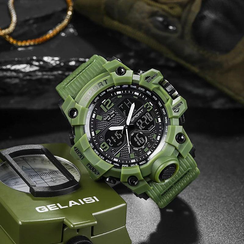 Relogio Digital Militar Masculino A Prova de Agua - Tartaruga Shop