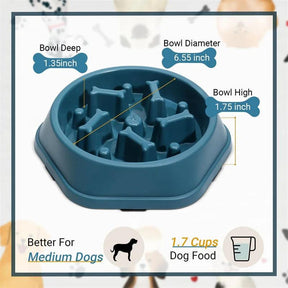 Tigela de comida anti-asfixia para cães, Alimentadores lentos para cães, Alimentador para animais de estimação dieta saudável - Tartaruga Shop