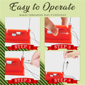 Máquina de costura Needle Threader Ferramenta de inserção de ponto Threader automático de duas pontas Troca de agulha de costura rápida para idosos - Tartaruga Shop