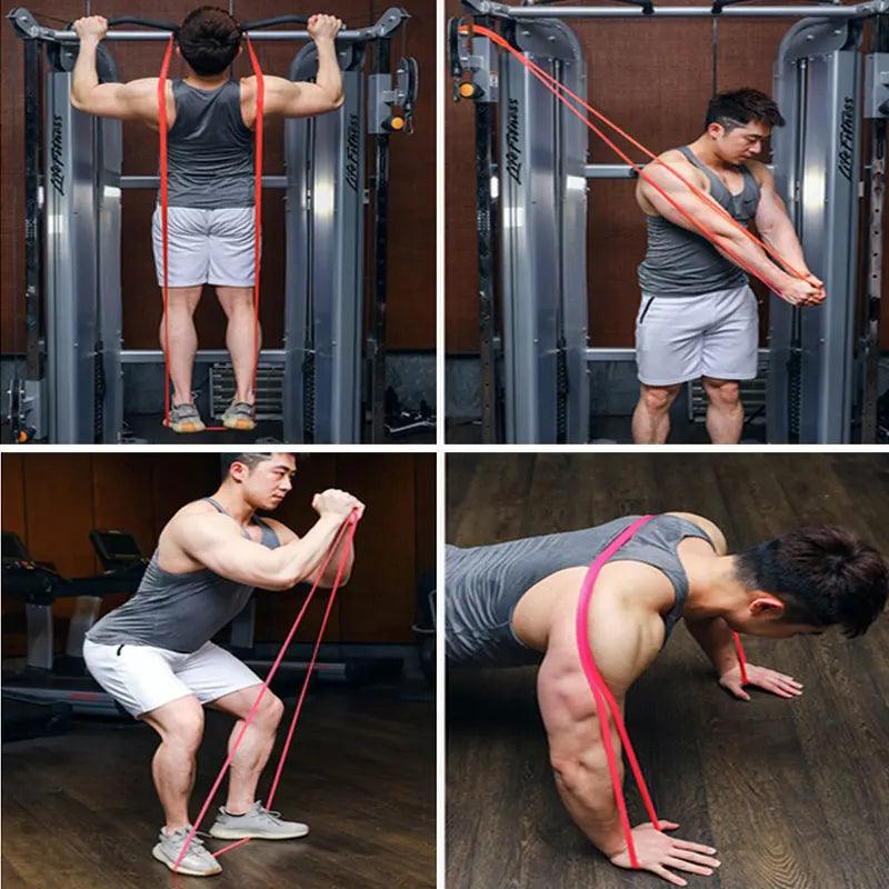 Faixa de resistência para exercício, elástico para fitness, pull-up, pilates, home training, ginásio, treino, presente - Tartaruga Shop