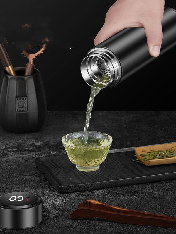 Garrafa Térmica Inox Inteligente Com Medidor De Temperatura - Tartaruga Shop