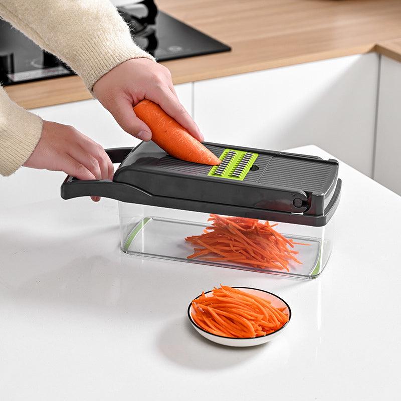 Fatiador, Cortador & Ralador De Legumes, Verduras & Frutas 14 em 1 - Tartaruga Shop