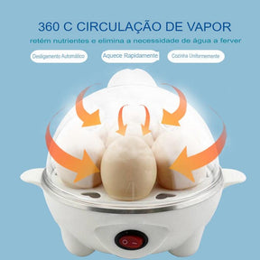 Cozedor De Ovos Portátil Elétrico a Vapor 110v - Tartaruga Shop