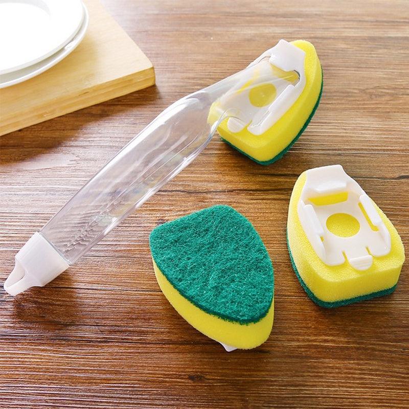 Escova De Limpeza Com Cabo Para Lavar Louça e Refil Dispensador De Sabão. - Tartaruga Shop