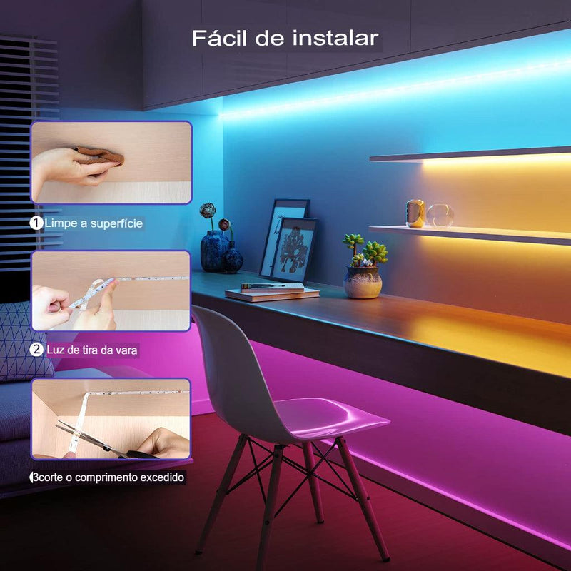 Fita LED USB RGB Para Tv, sala e cozinha. - Tartaruga Shop