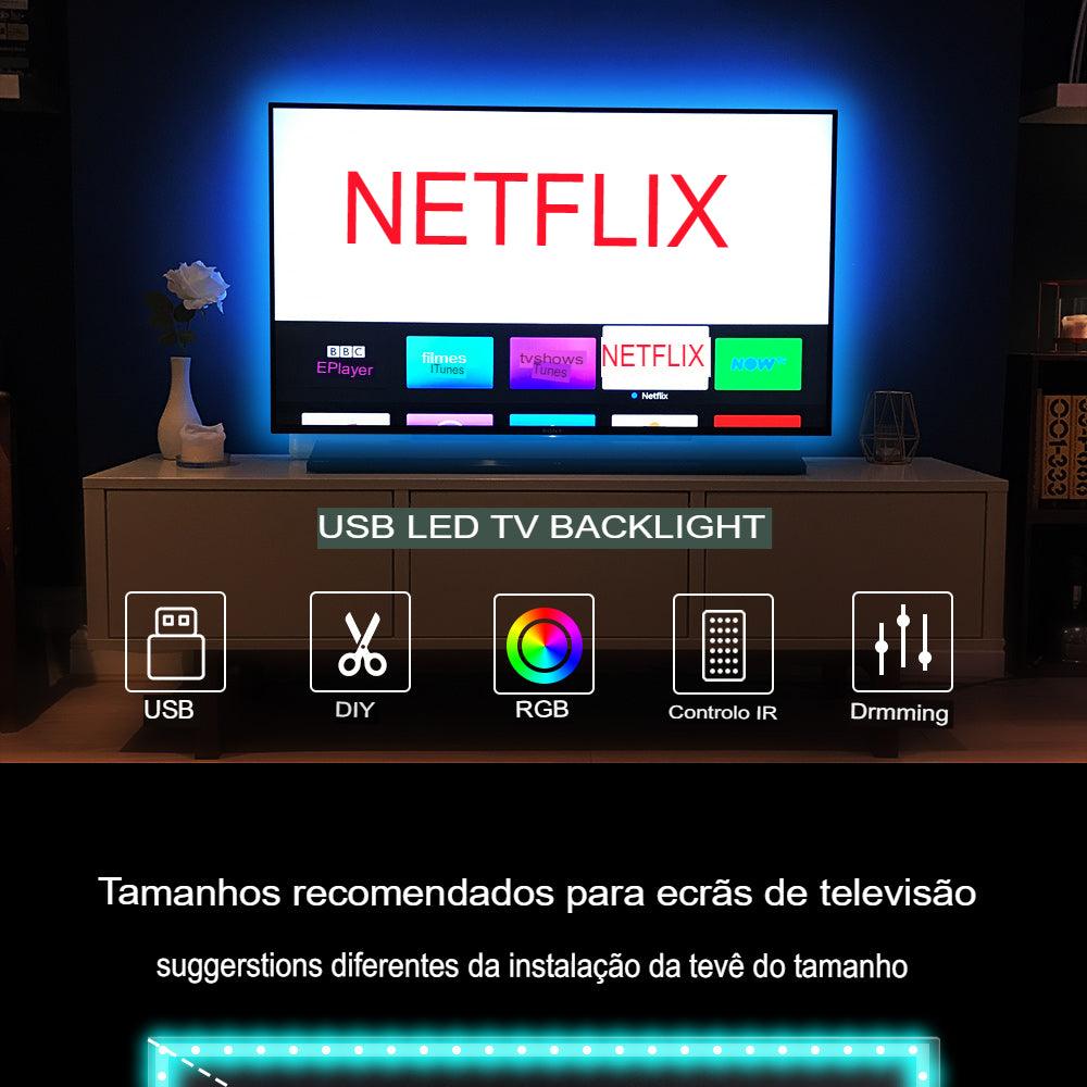 Fita LED USB RGB Para Tv, sala e cozinha. - Tartaruga Shop