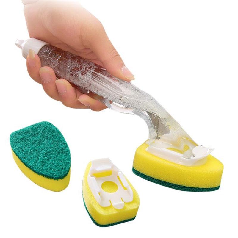 Escova De Limpeza Com Cabo Para Lavar Louça e Refil Dispensador De Sabão. - Tartaruga Shop