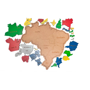 Mapa do Brasil Quebra-Cabeça Educativo - Tartaruga Shop