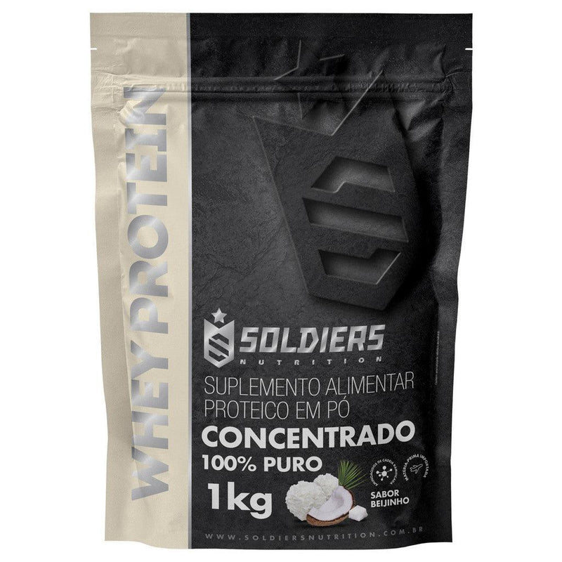 Whey Protein Concentrado 1kg - 100% Importado - Soldiers Nutrition - Tartaruga Shop